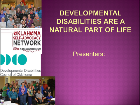Title slide: Developmental Disabilities are a Natural Part of Life